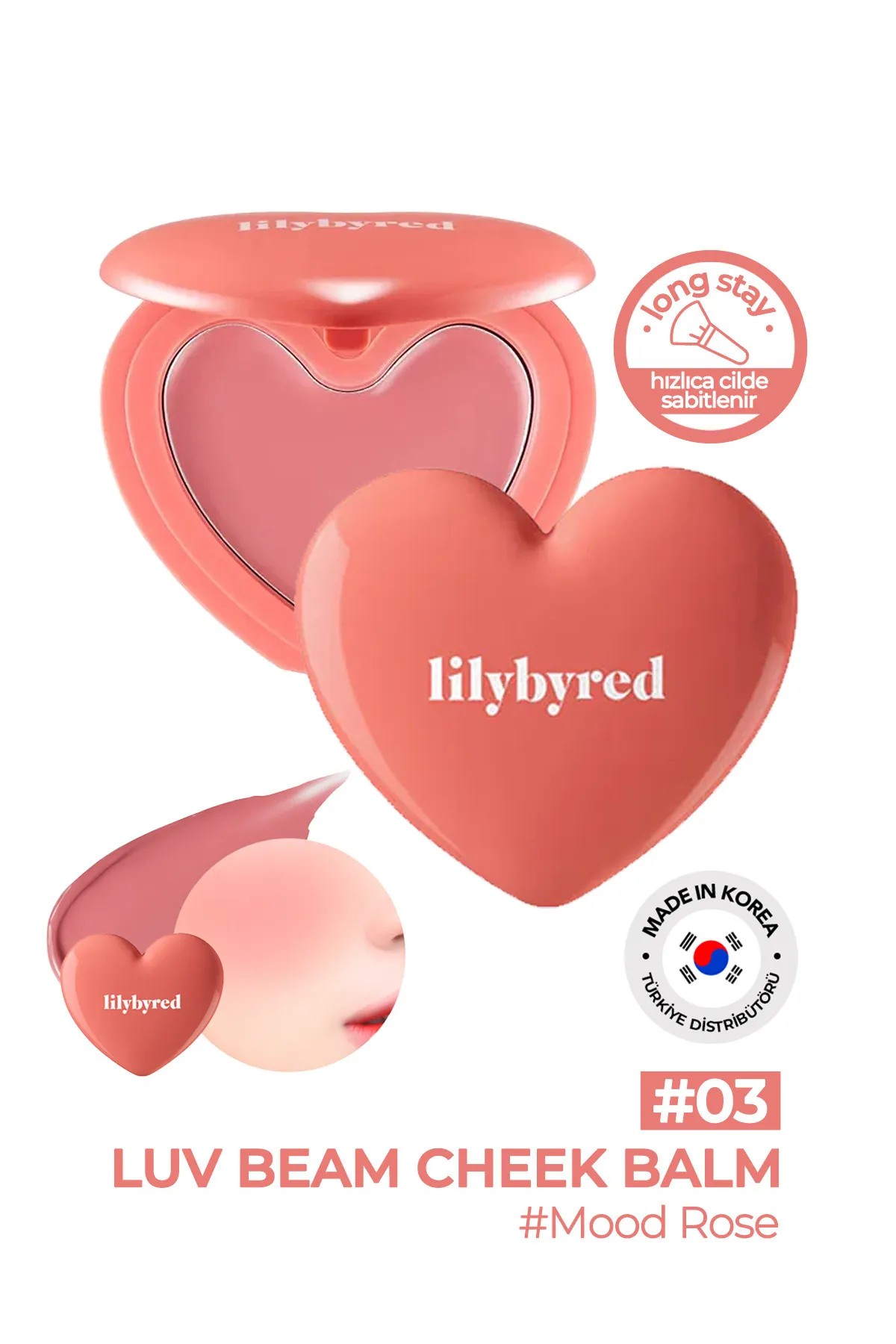Doğal Görünümlü Krem Allık lilybyred Luv Beam Cheek Balm