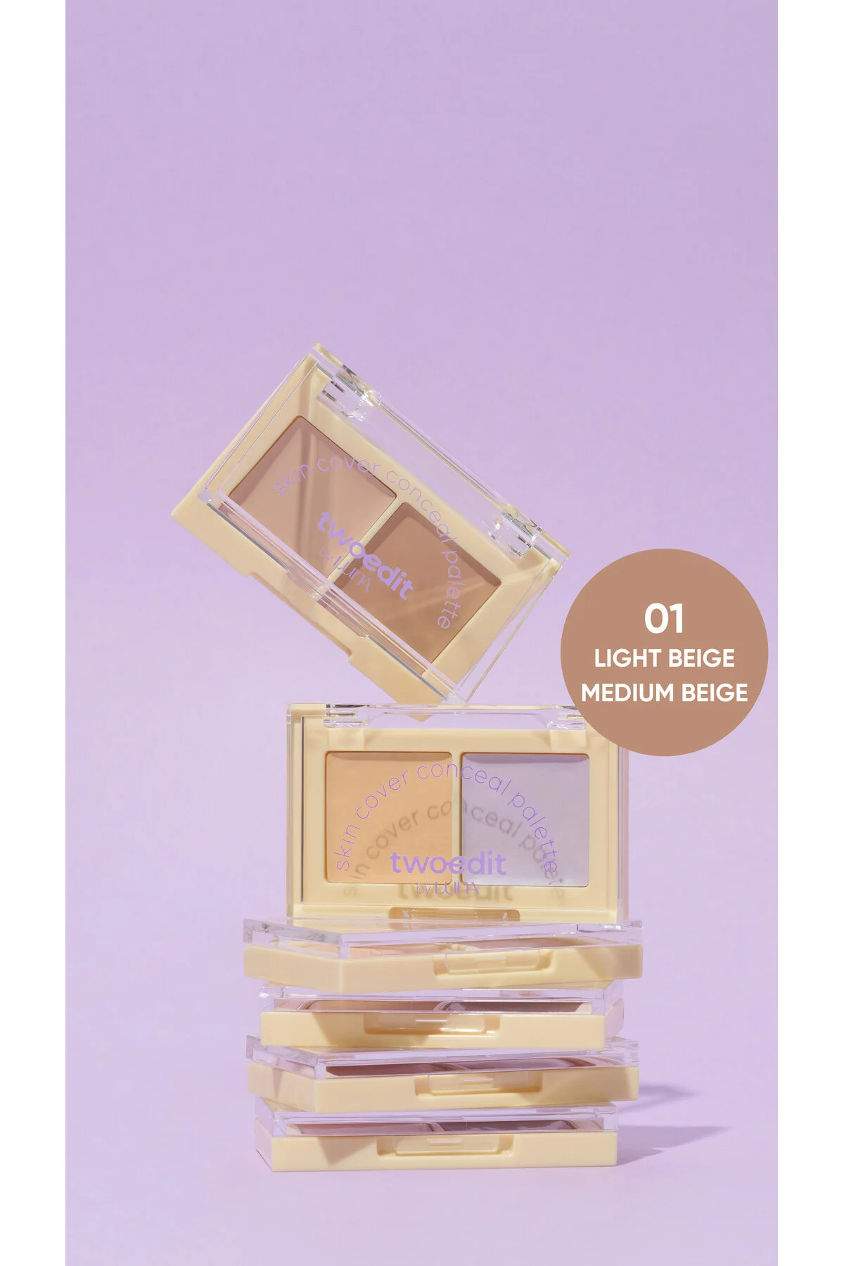 2’li Kapatıcı ve Corrector Paleti by Luna Skin Cover Concealer Palette