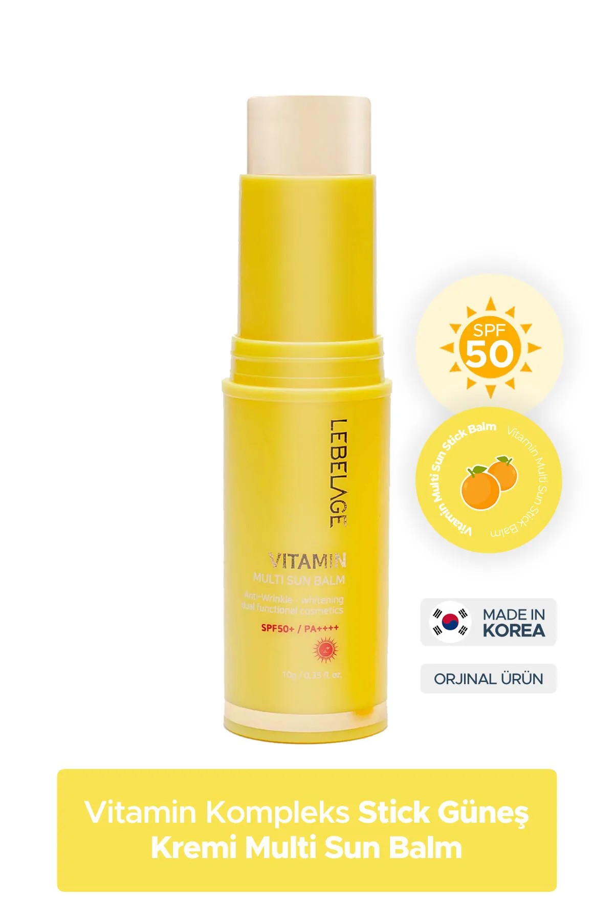 Vitamin Kompleksi İçeren Stick Güneş Koruyucu LEBELAGE Vitamin Sun Balm SPF 50+/PA ++++