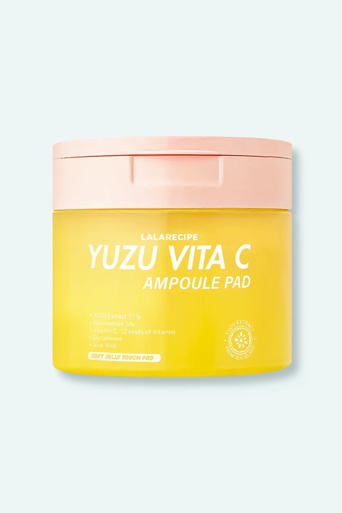 Yuja, Glutatyon ve Niacinamide İçeren Tonikli Ped Lala Recipe Yuzu Vita C Ampoule Pad