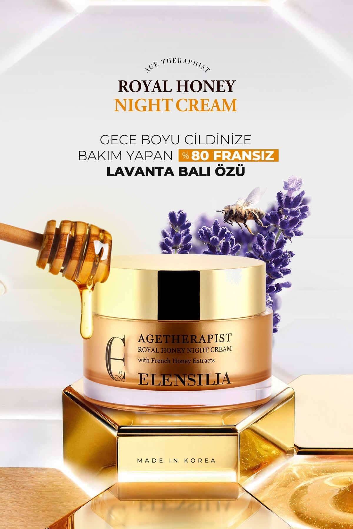 Elensilia %80 Fransız Kolajeni Içeren Sıkılaştırıcı, Besleyici Bakım Kremi Age Therapist Collagen & Gold Cream
