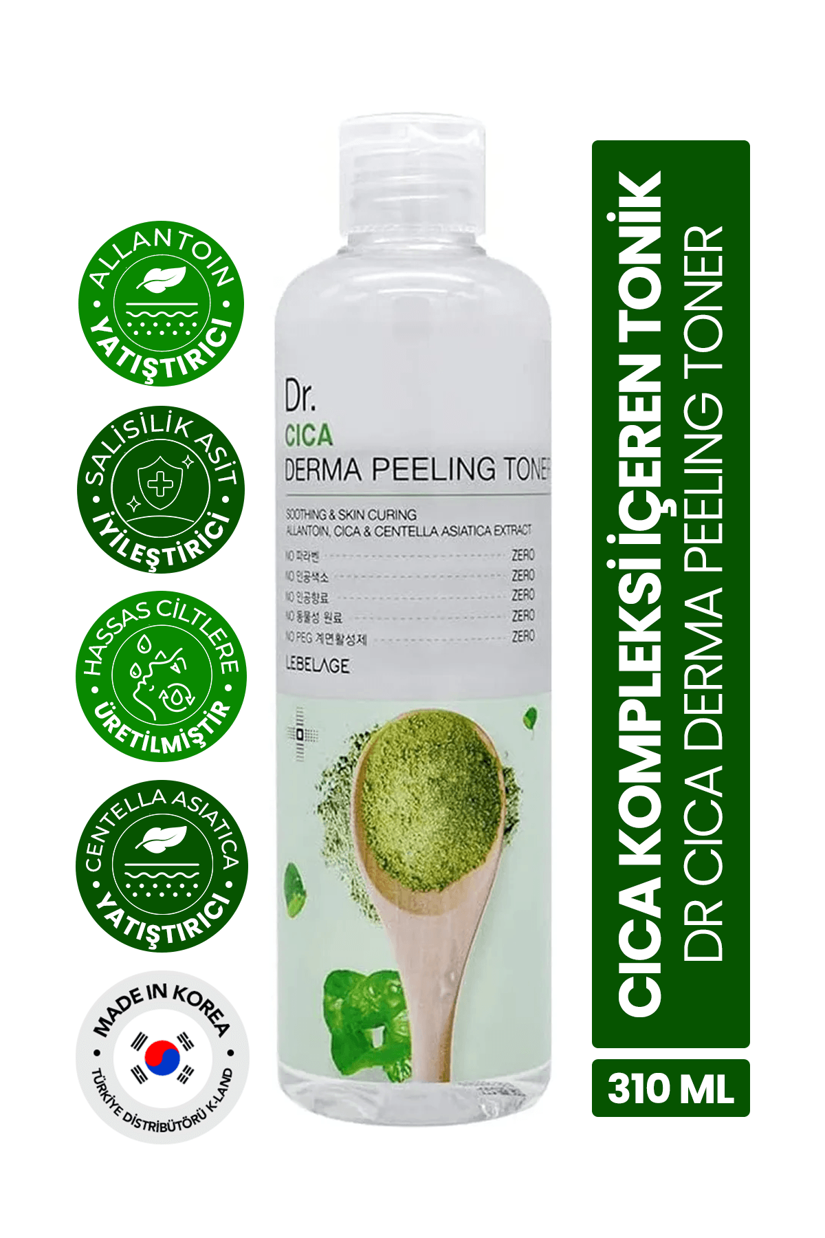 Hassas Ciltler Için Cica Kompleksi Içeren Tonik Dr Cica Derma Peeling Toner