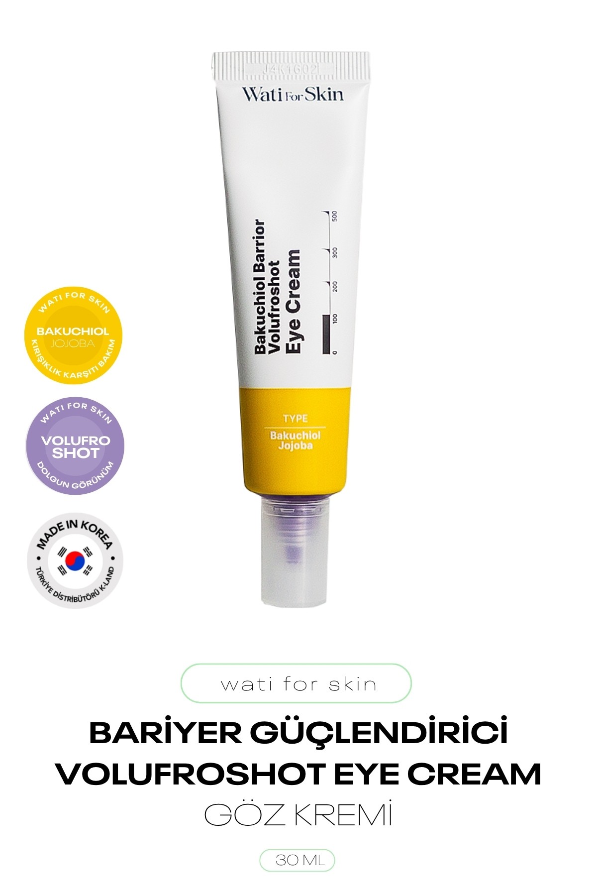 Bakuchiol ve Volufilin Sıkılaştırıcı Göz Kremi Wati For Skin Volufroshot Eye Cream 30ml