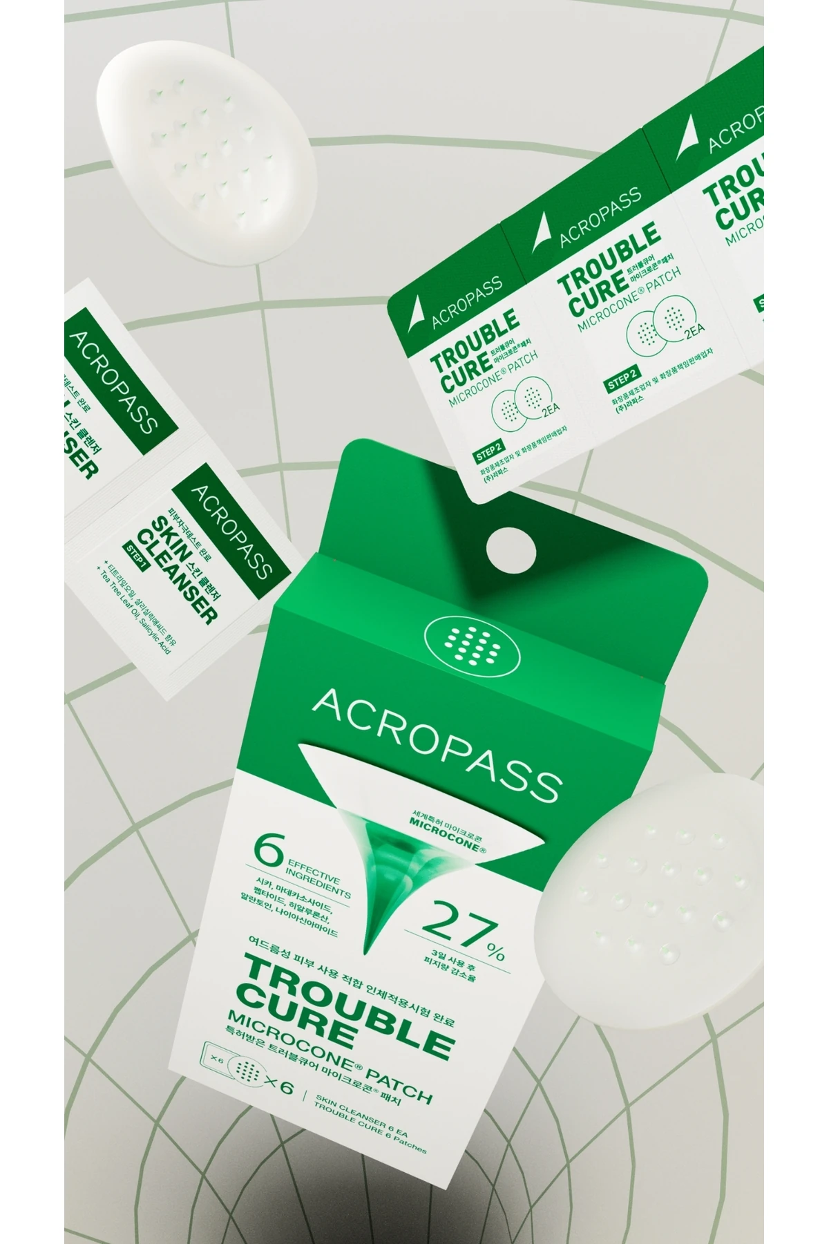 Yağ Bezesi ve Akneler için Mikro İğneli Bant Trouble Care Microcone Patch 6lı