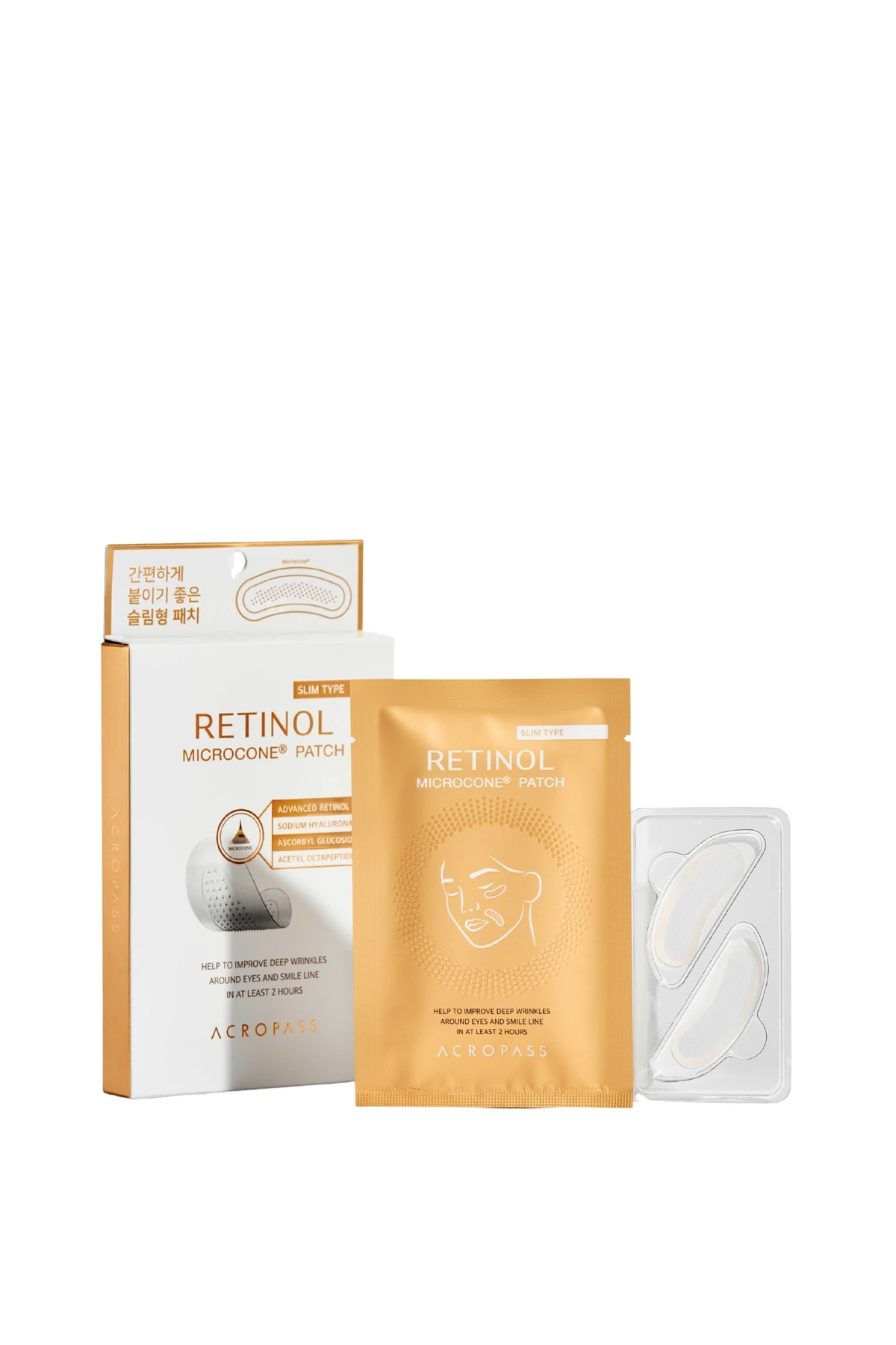 Retinol Mikro İğneli Bant Göz Altı ve Nazolabial Çizgiler İçin Retinol Slim Patch