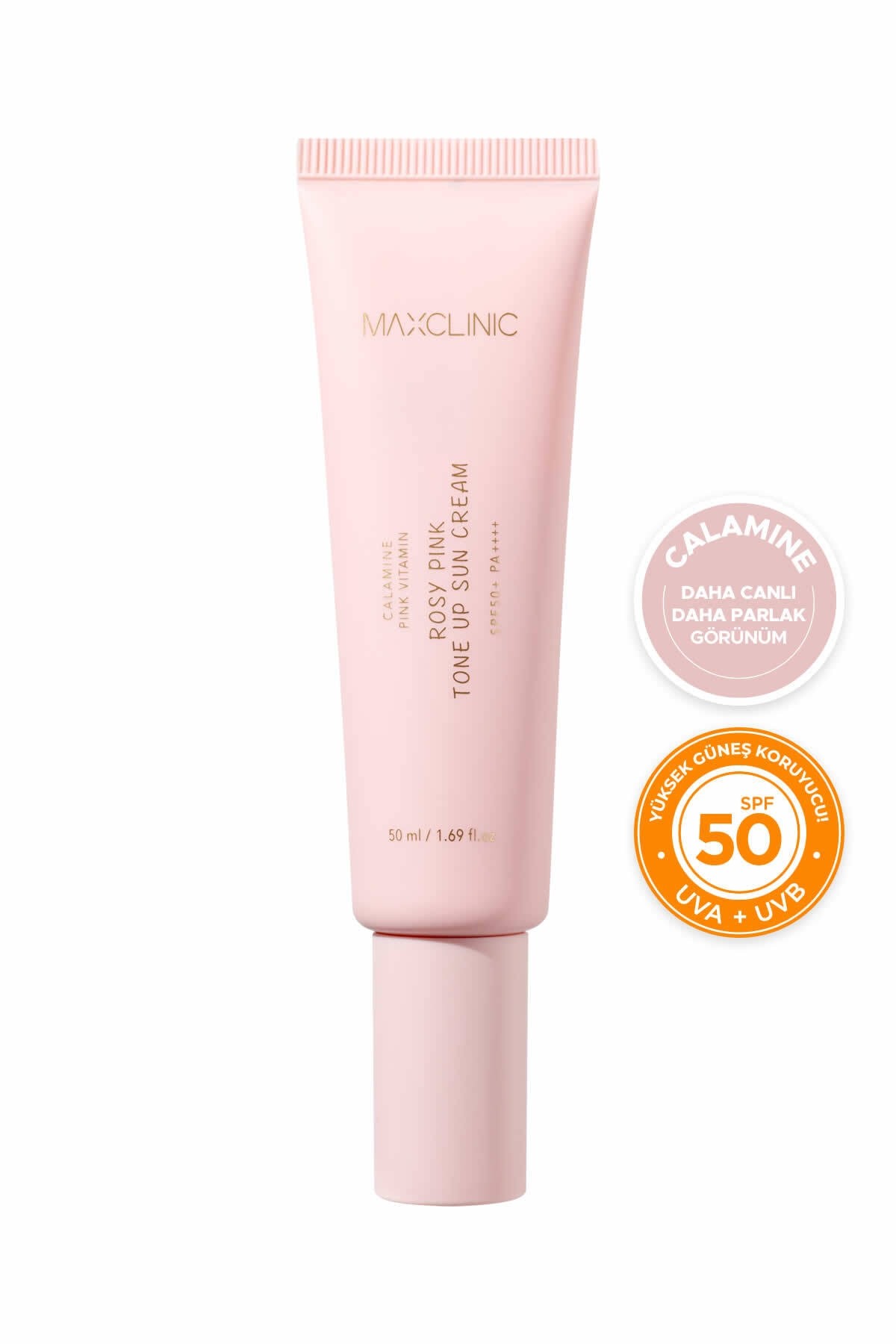 MAXCLINIC Aydınlatıcı,renk Eşitleyici Spf 50+pa++++ Pembe Güneş Kremi Pink Calamine Toneup Sun Cream
