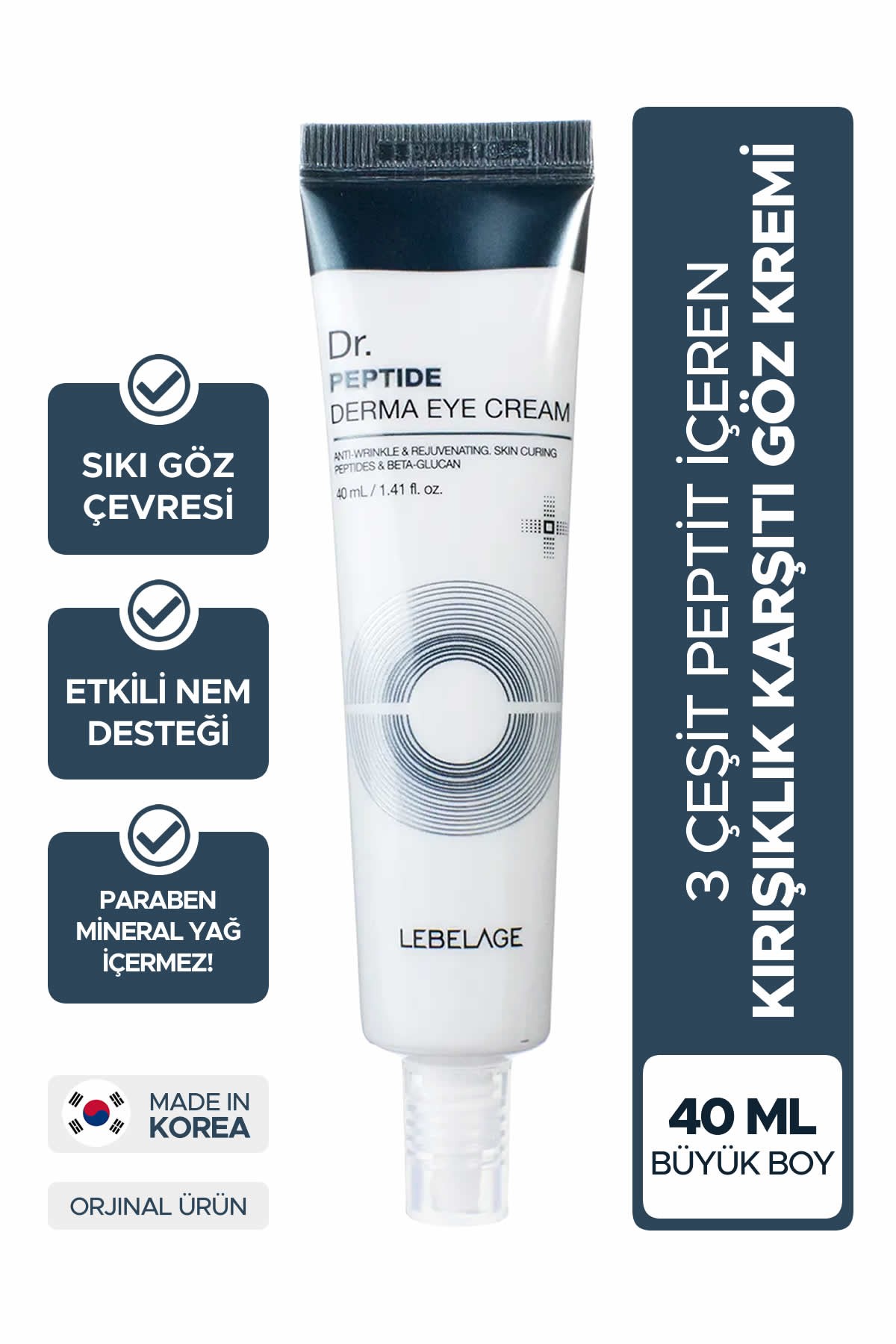 40 ML - Peptit Kompleksi Ile Kırışıklık Karşıtı Göz Kremi Dr. Peptide Derma Eye Cream