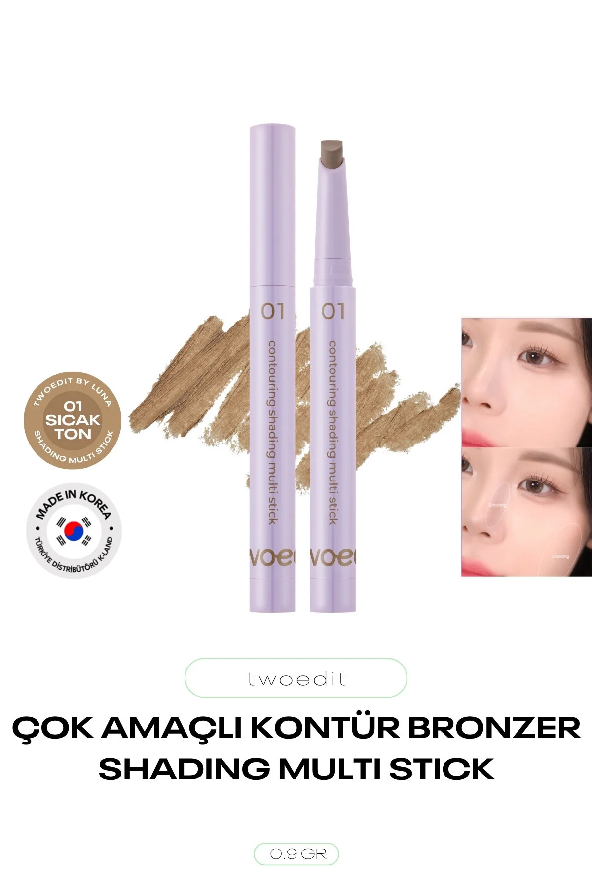 Kontür / Bronzer Stick Çok Amaçlı by Luna Contouring Shading Multi Stick