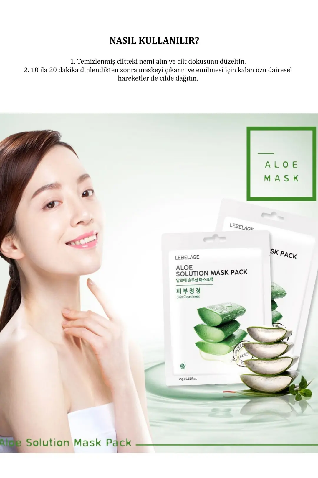 Aloe Veral Yattrc Ve Nemlendirici Yaprak Maske