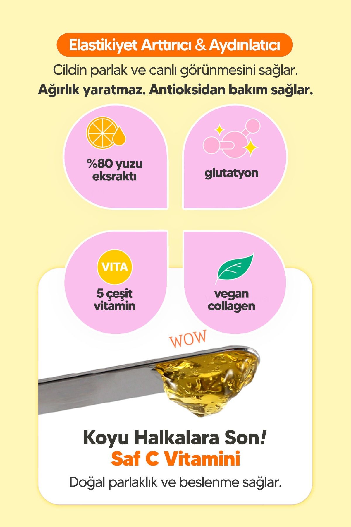 Glutatyon ve %5 Niacinamide Koyu Halka Karşıtı Göz Çevresi Serumu LALA RECIPE Yuzu Vita C Eye Serum