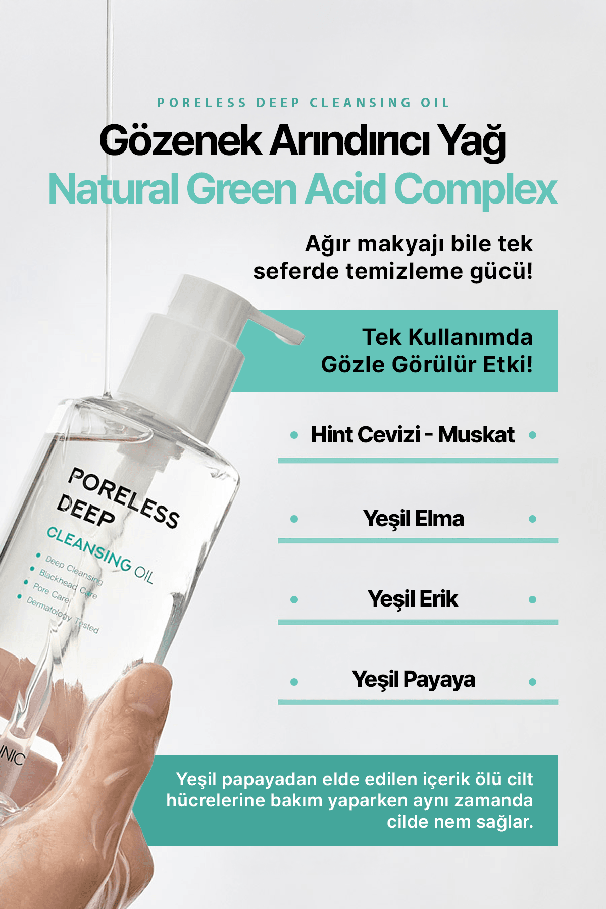 Gözenek ve Siyah Nokta İçin Yüz Temizleme Yağı Maxclinic Poreless Deep Cleansing Oil 200ml