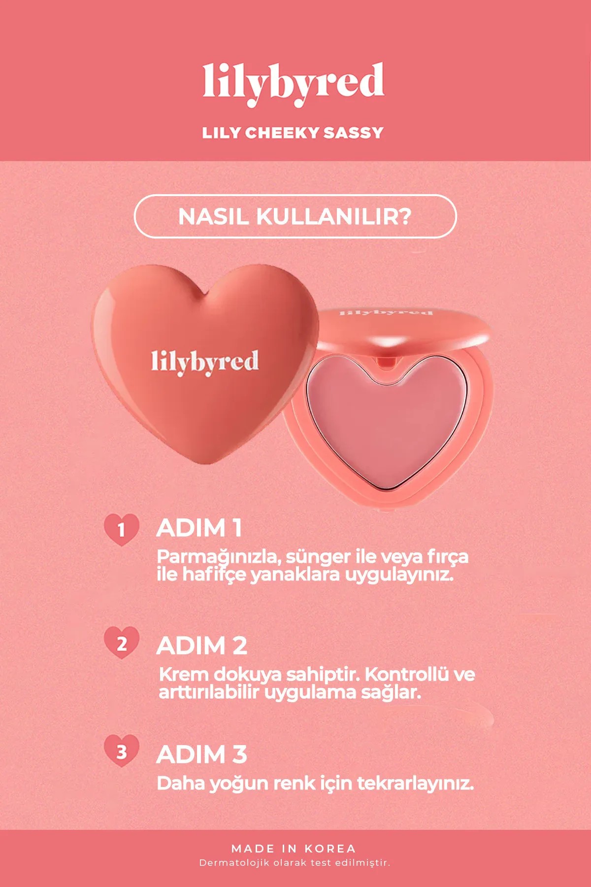 Doğal Görünümlü Krem Allık lilybyred Luv Beam Cheek Balm