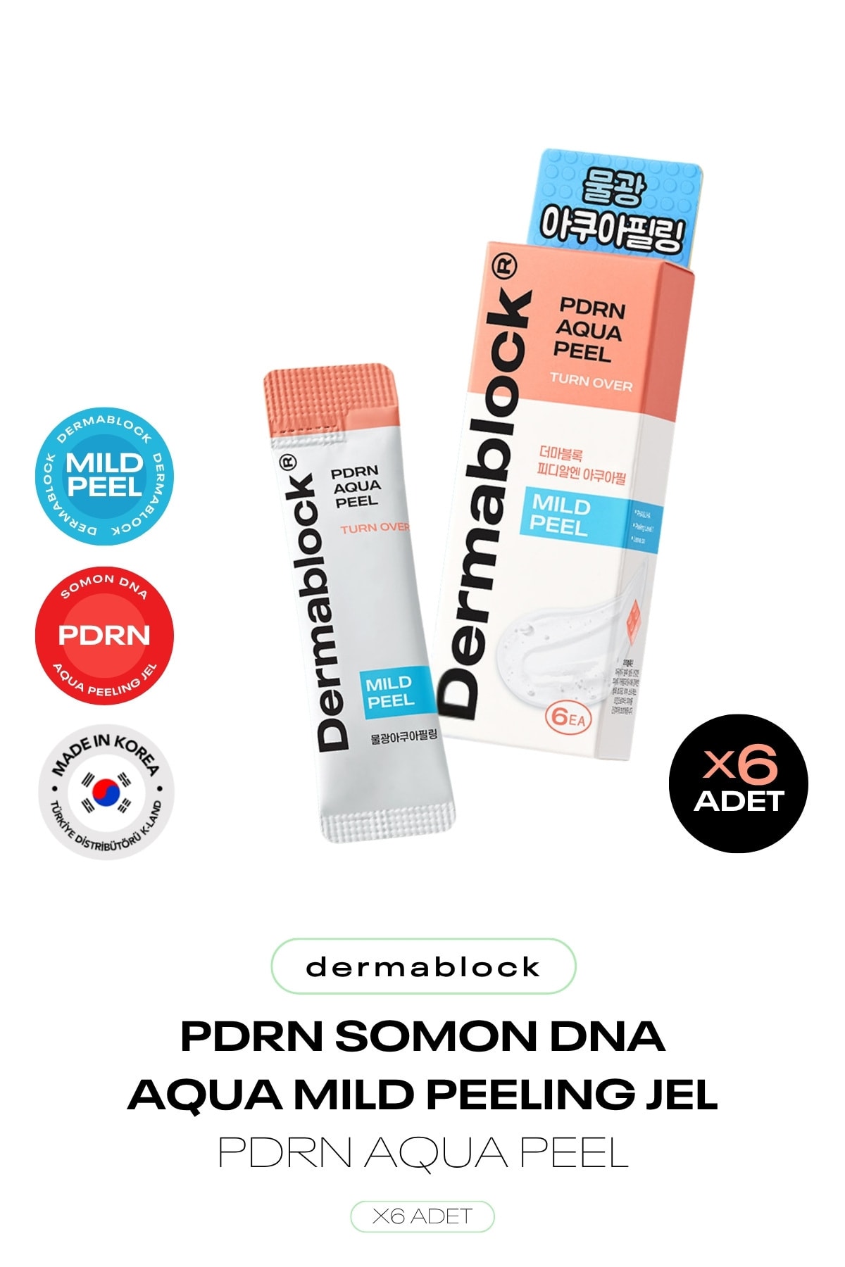 PDRN Somon Dna Yenileyici Peeling Jel PDRN Aqua Peel X6 Adet