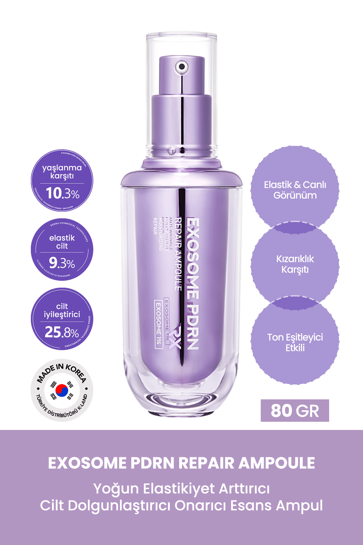 Exosome PDRN Yoğun Elastikiyet ve Cilt Dolgunlaştırıcı Onarıcı Esans Maxclinic Ampoule