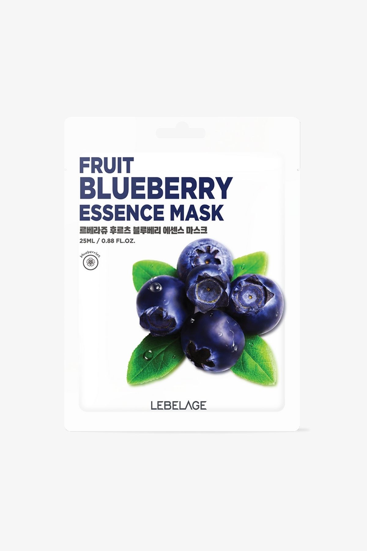Yabanmersini Özü İçeren Kağıt Maske Lebelage Fruit Blueberry Mask