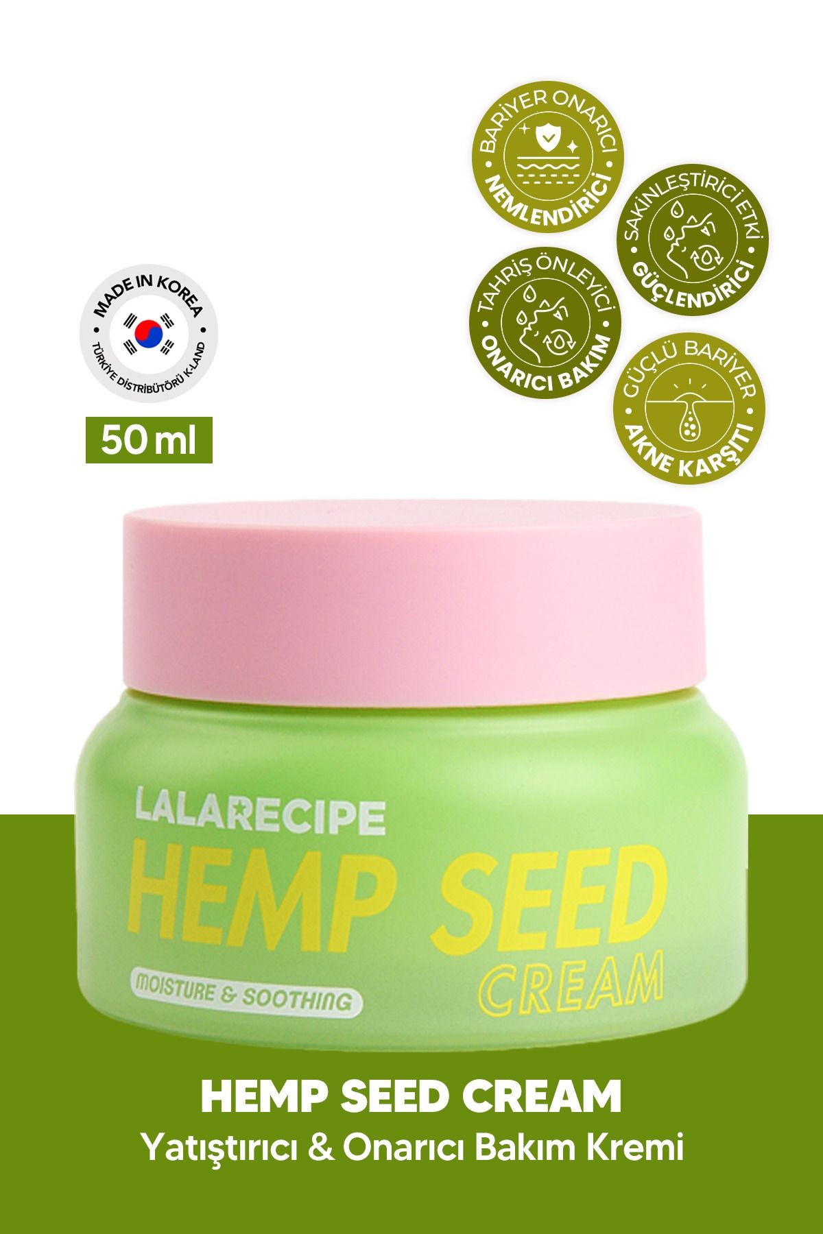 %70 Kenevir Tohumu LALARECIPE Hempseed Cream