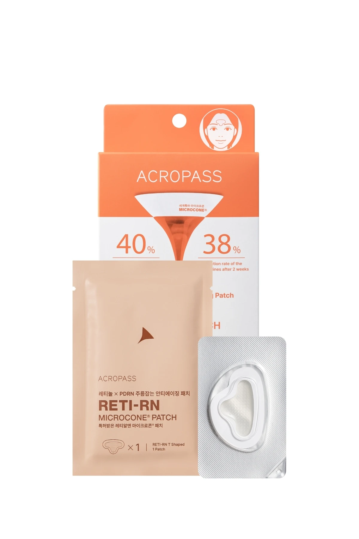 Retinol ve PDRN Mikro İğneli Alın Çizgisi Bandı Reti-rn Microcone Patch T Type 4lü