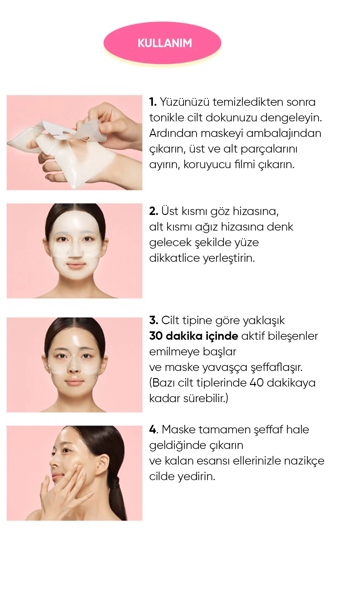 Kolajen Şeffaflaşan Cam Cilt Jel Maske Small Molecule Elastic Mask