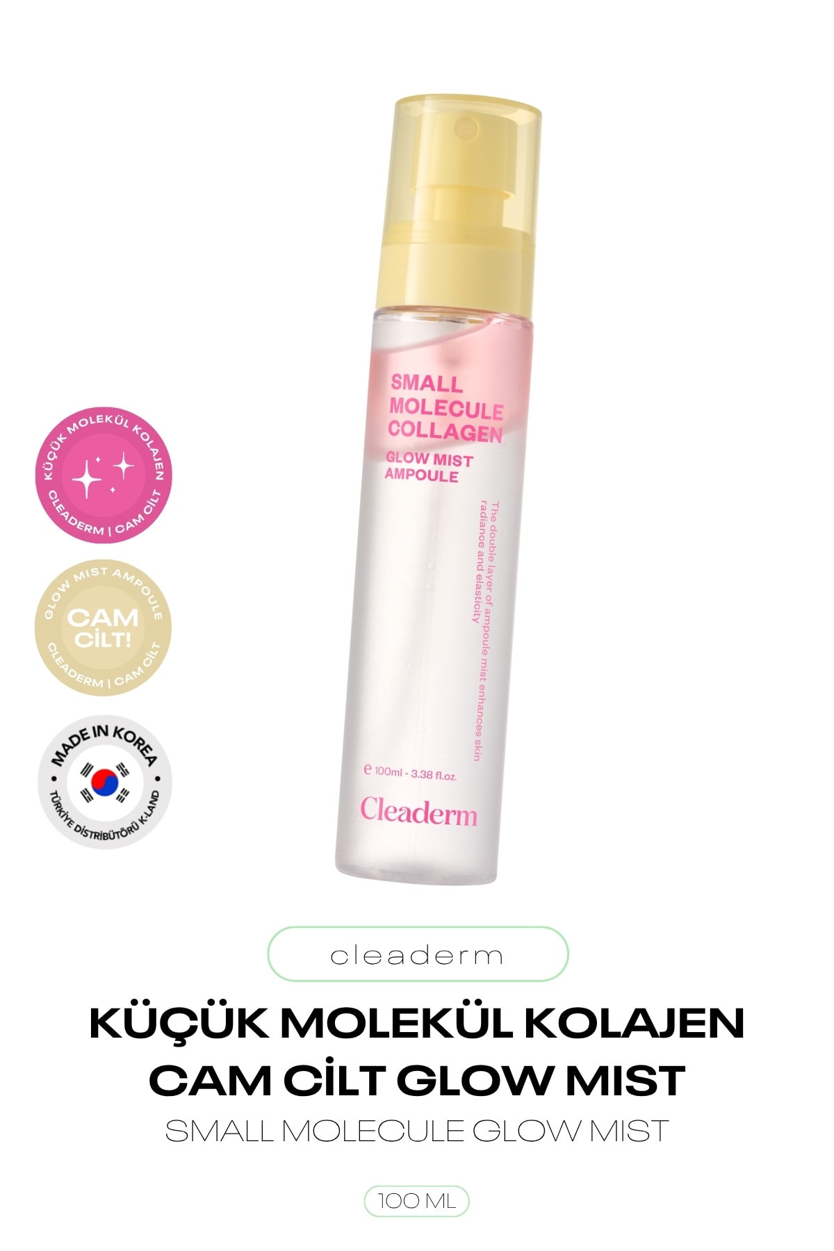 Küçük Moleküllü Kolajen ve Parlak Cam Cilt Sprey Small Molecule Collagen Glow Mist