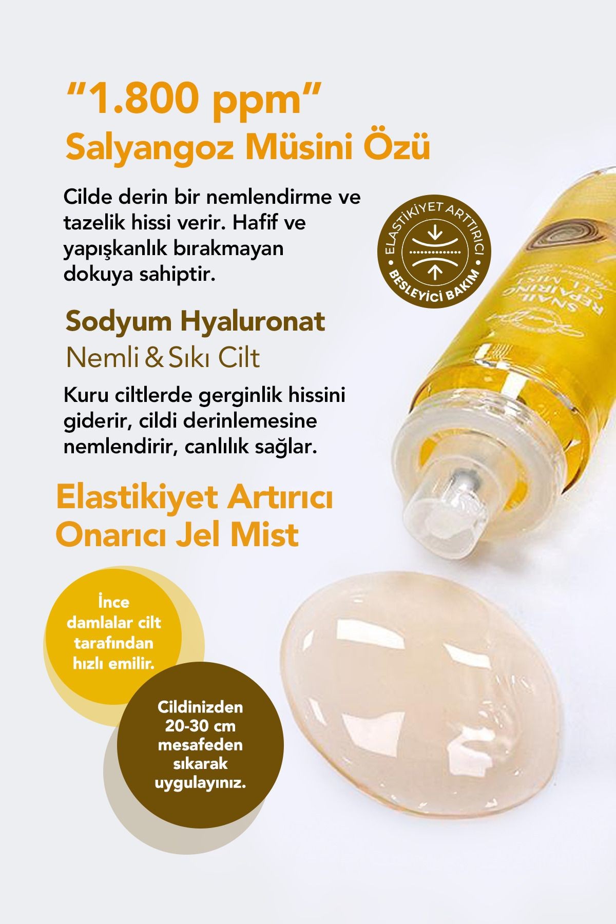 Salyangoz Filtratı İçeren Nemlendirici Onarıcı Jel Sprey Grace Day Snail Repairing Gel Mist 120ml