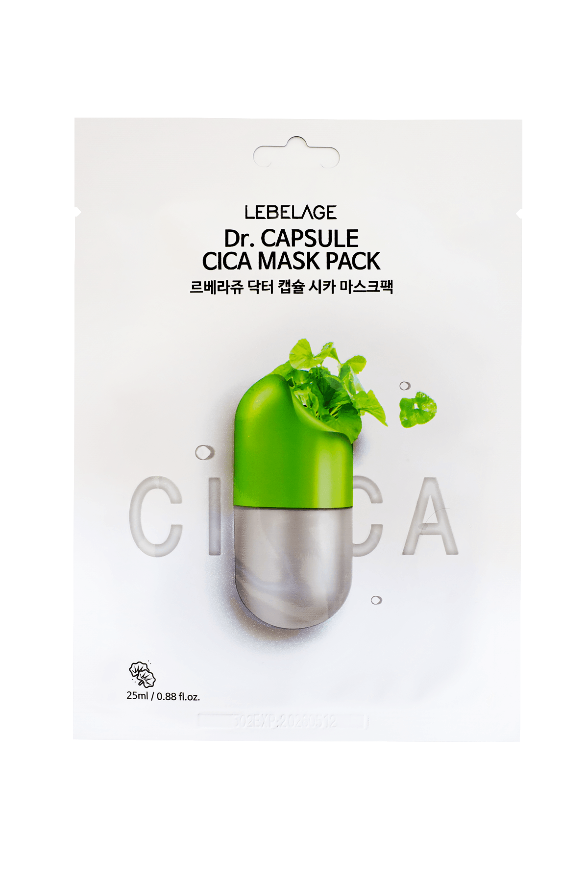 Yatıştırıcı Kapsül Centella Asiatica Kağıt Maske LEBELAGE Dr. Capsule Cica Mask Pack