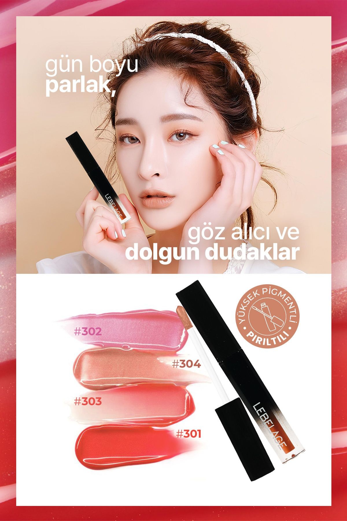 Nemlendirici Dudak Parlatıcı Gloss LEBELAGE Deep Kiss Volume Lip Gloss