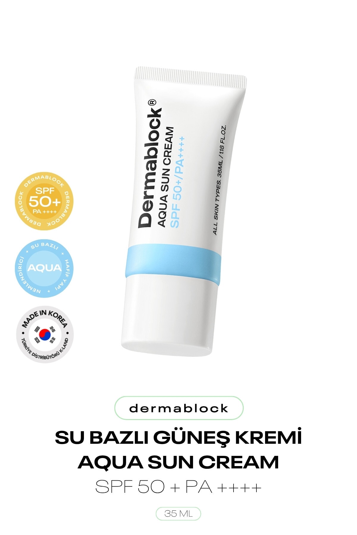 Su Bazlı Kore Güneş Kremi Aqua Sun Cream SPF 50 + PA ++++