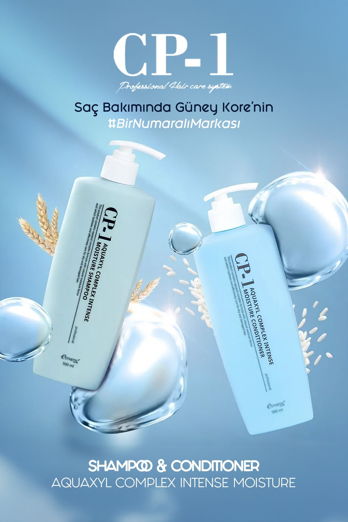 CP-1 Kuru ve Hasarlı Saçlar İçin Yoğun Nemlendirici Saç Kremi Aquaxyl Complex Conditioner 500ml