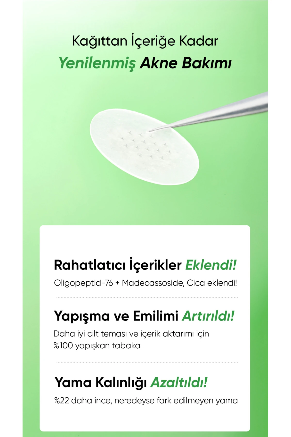 Yağ Bezesi ve Akneler için Mikro İğneli Bant Trouble Care Microcone Patch 24lü