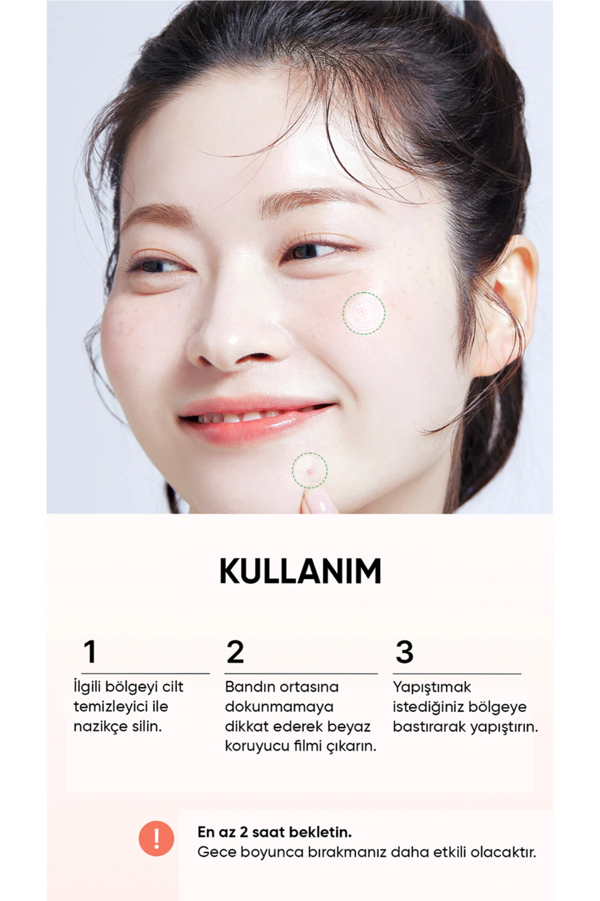 Yağ Bezesi ve Akneler için Mikro İğneli Bant Trouble Care Microcone Patch 24lü