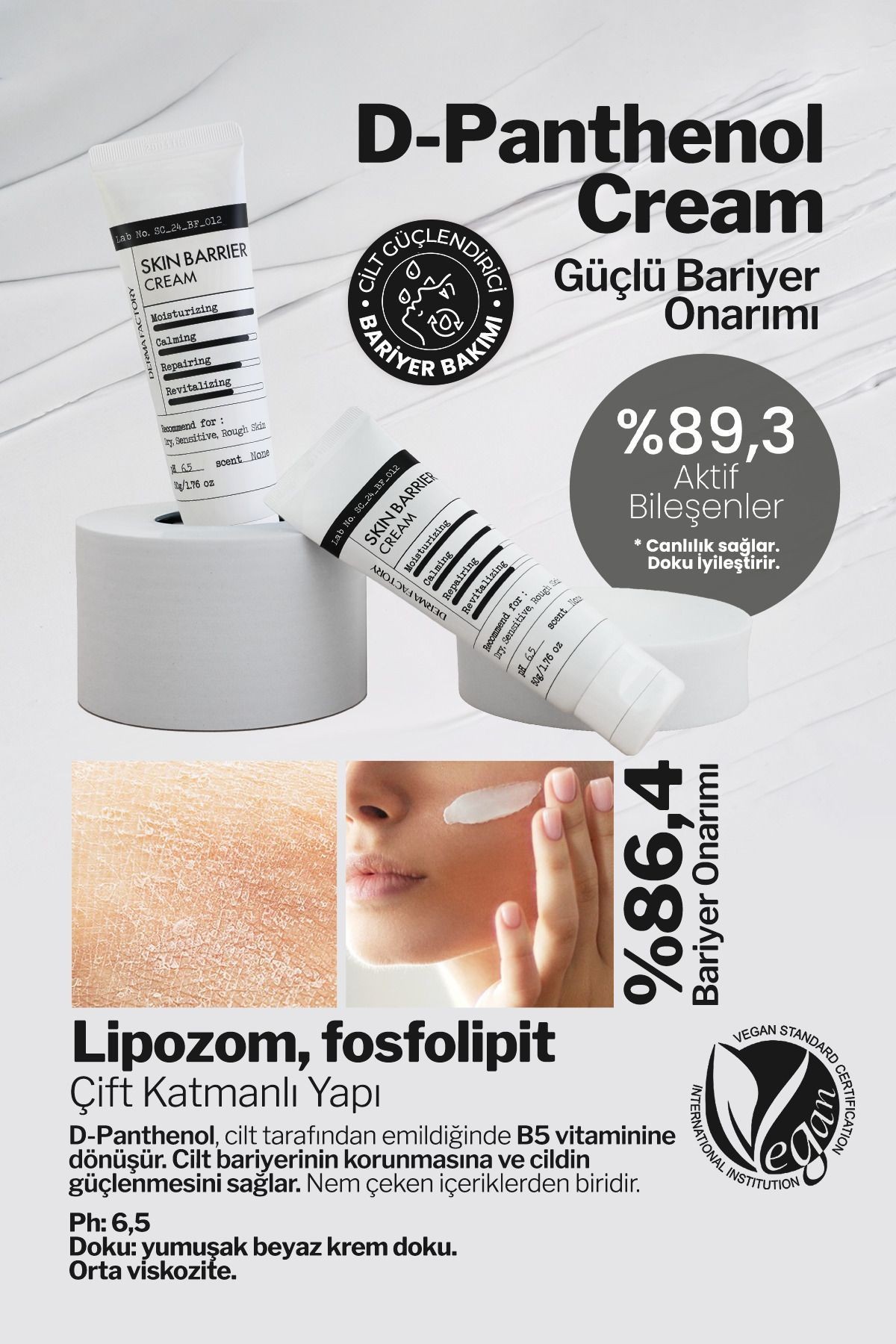 Bariyer Onarıcı %59 Huş Ağacı Özü Panthenol Krem Skin Barrier Cream 50 Ml