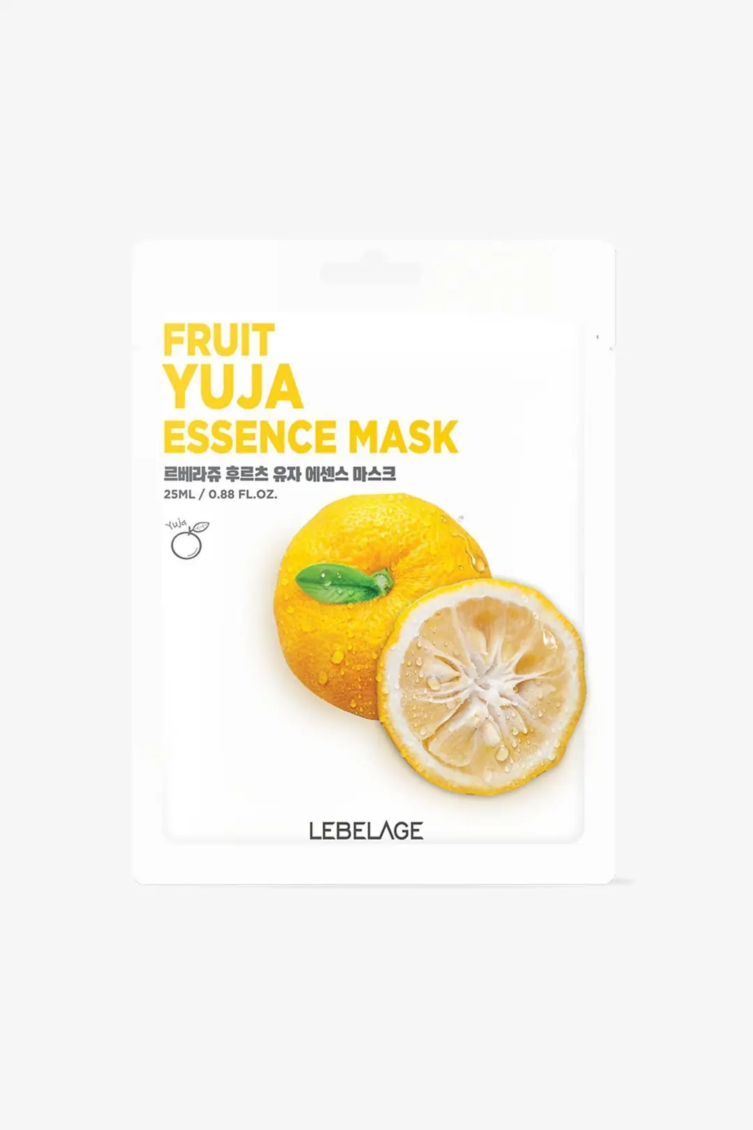 Yuja Meyvesi İçeren Aydınlatıcı Nemlendirici Kağıt Maske Lebelage Frui