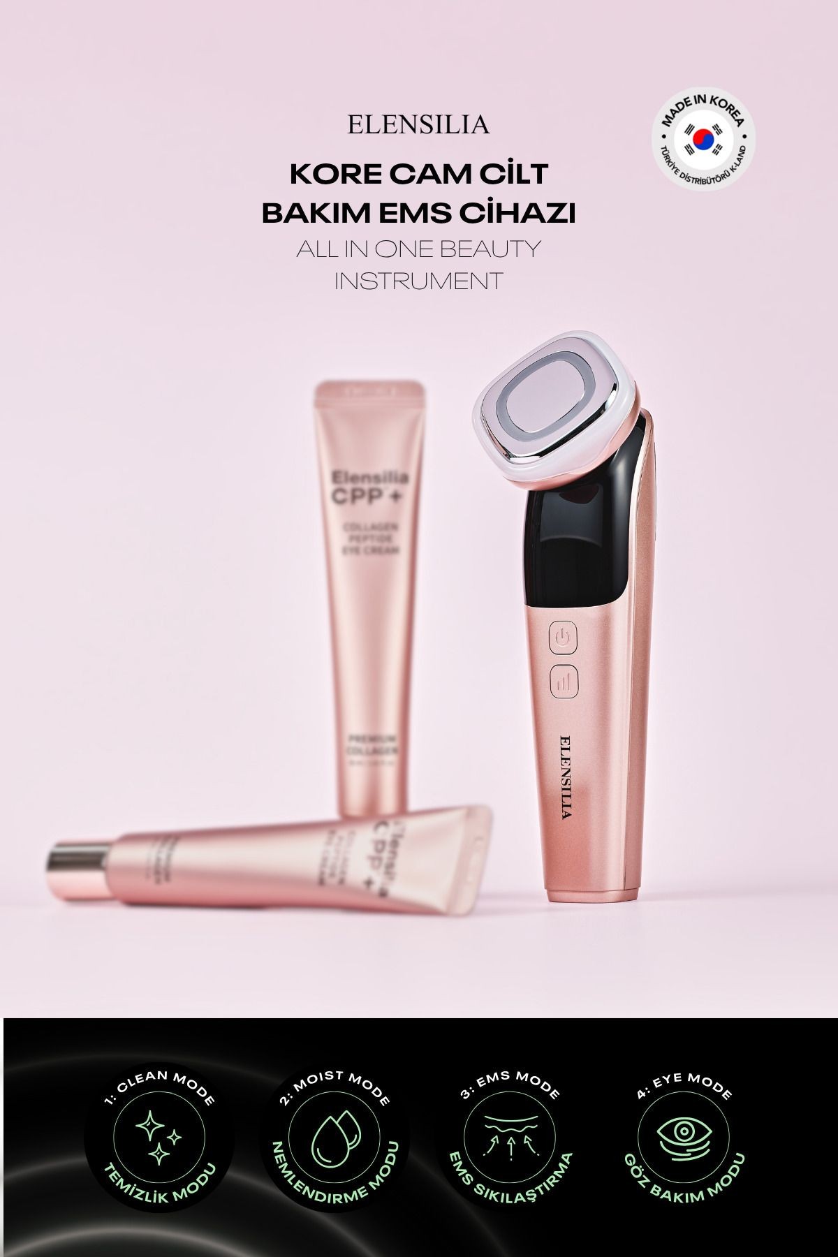 4 Modlu Kore Cam Cilt Bakım Cihazı Elensilia All In One Beauty Instrument