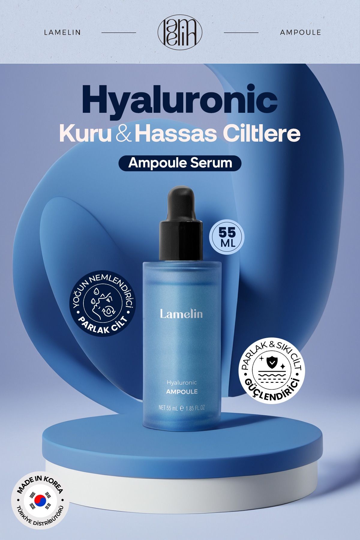 Hyalüronik Asit İçeren Nemlendirici Günlük Bakım Serumu Lamelin Hyaluronic Ampoule