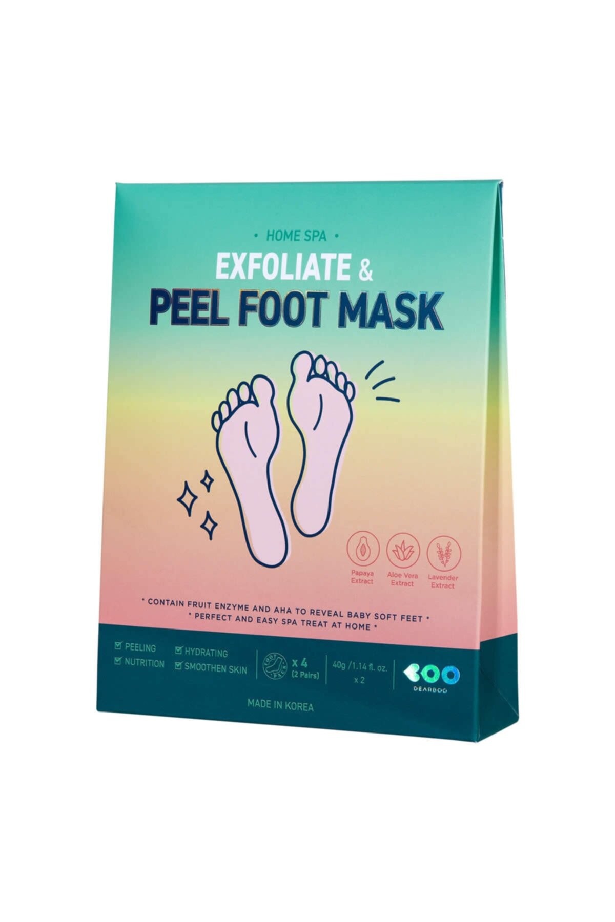 DEARBOO X2 Adet Soyulabilen Ayak Peeling Maskesi Home Spa Exfoliate Peel Foot Mask