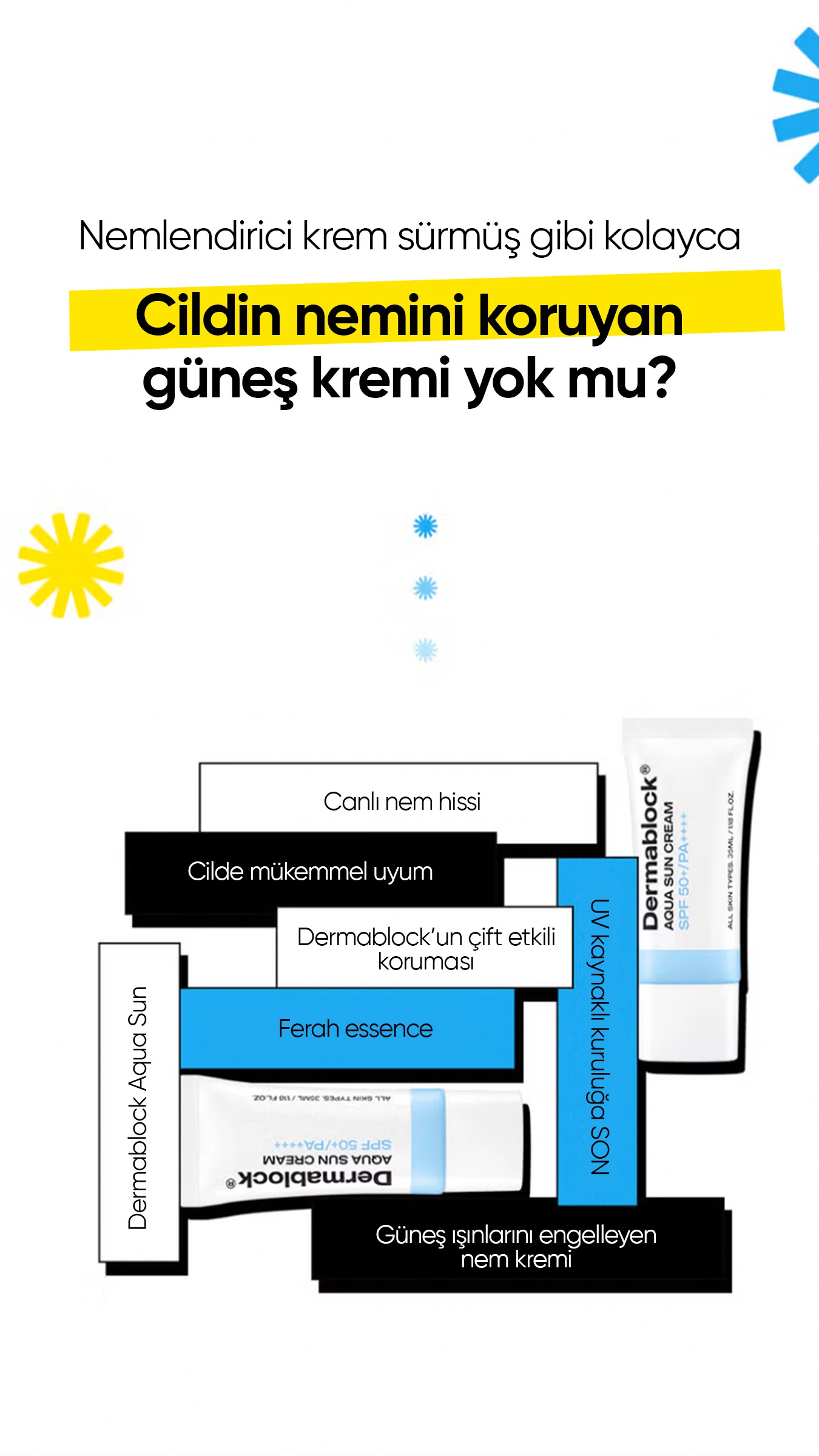 Su Bazlı Kore Güneş Kremi Aqua Sun Cream SPF 50 + PA ++++