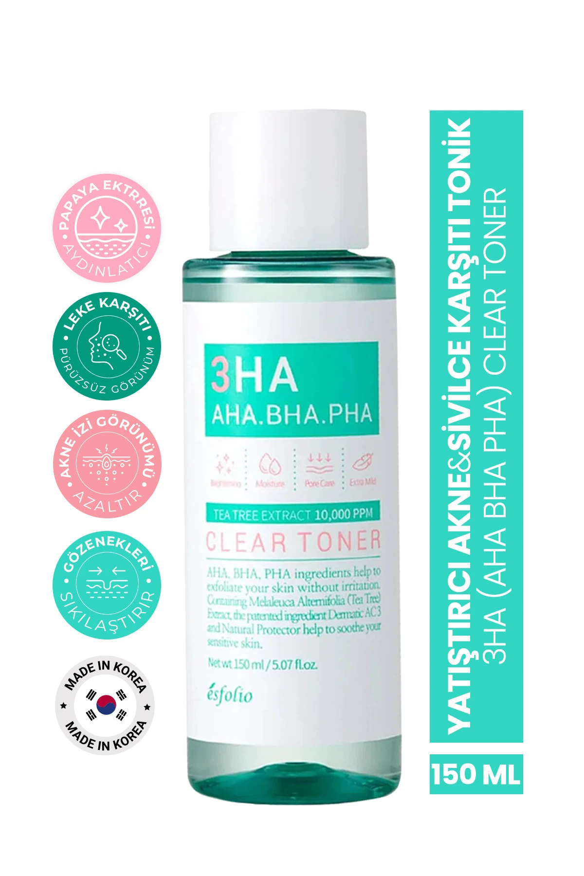 Akne Ve Sivilce Karşıtı Aha Bha Pha Bakım Toniği 3ha Clear Toner 150 M