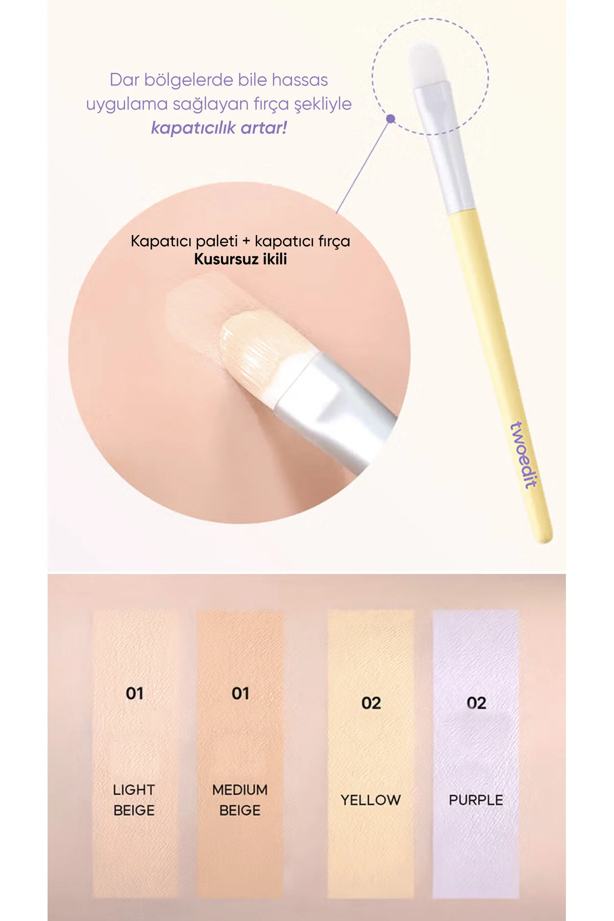 2’li Kapatıcı ve Corrector Paleti by Luna Skin Cover Concealer Palette