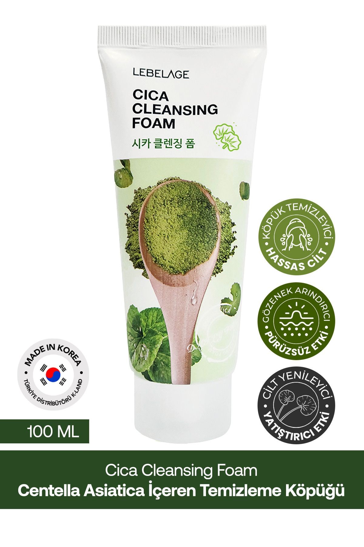 Cica İçeren Yatıştırıcı Temizleme Köpüğü Lebelage Cica Cleansing Foam