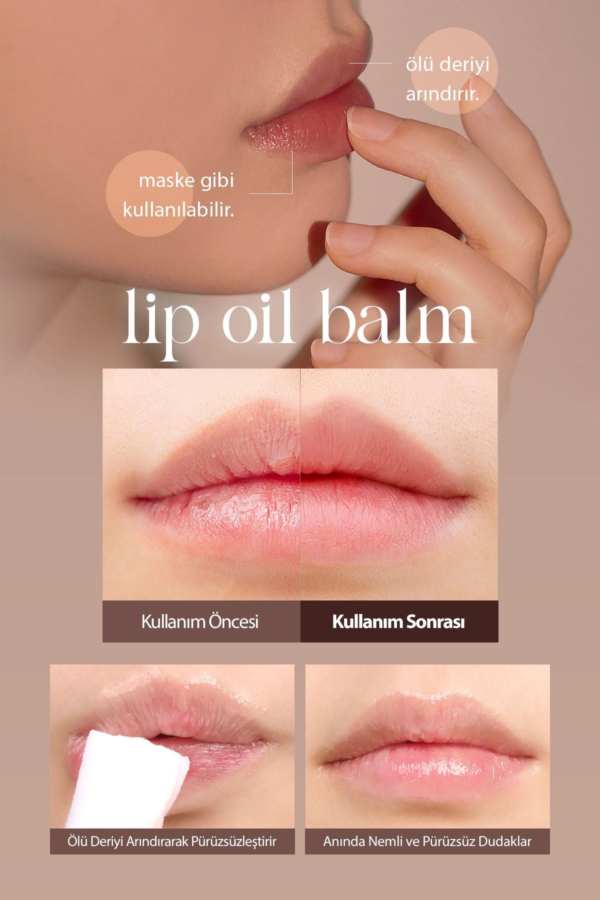 Shea Yağı İçeren Nemlendirici Dudak Yağı Balmı BBIA Lip Oil Balm