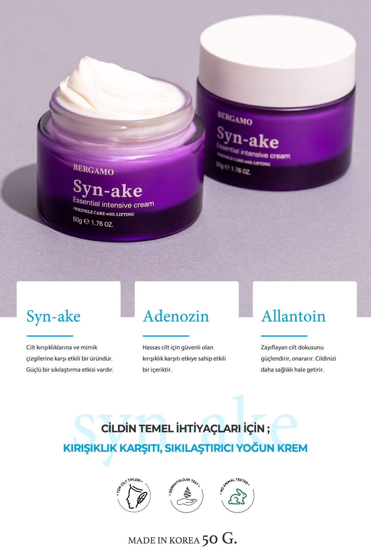 Essential Intensive Cream Syn-ake ( Sıkılaştırıcı, Kırışıklık Karşıtı Ve Nemlendirici Yoğun Krem )