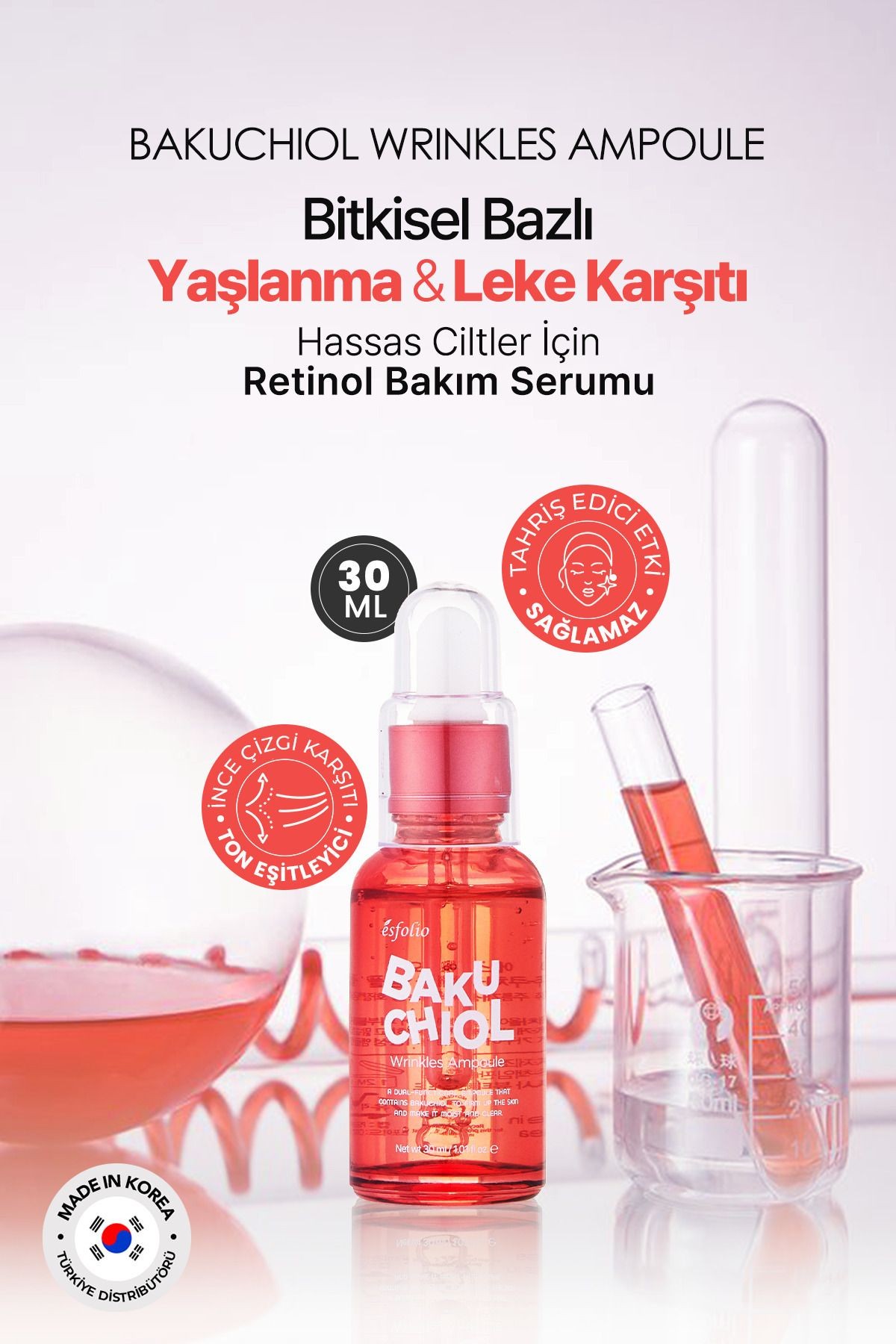 Yaşlanma Ve Leke Karşıtı Bitkisel Retinol Bakuchiol Serum Bakuchiol Ampoule
