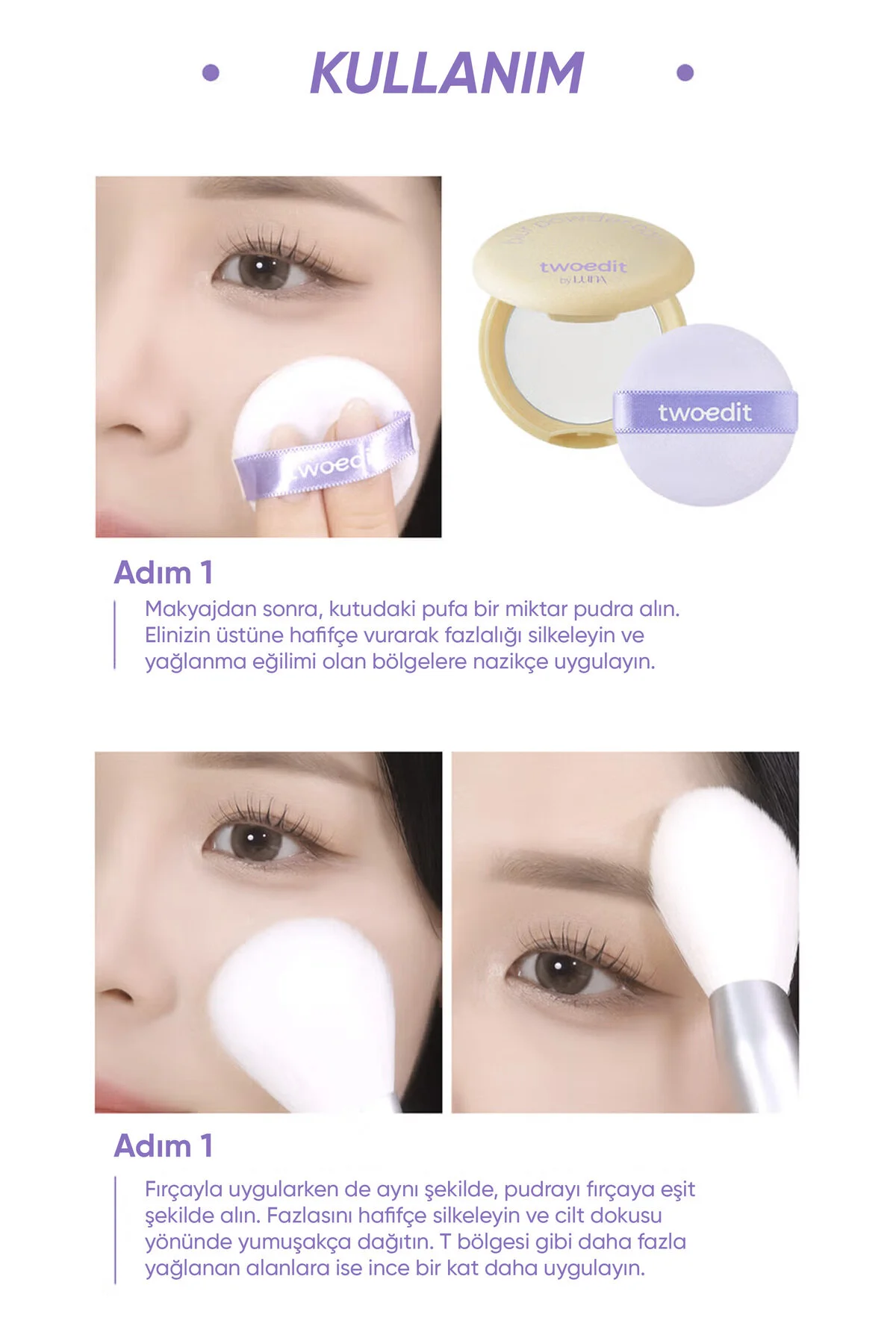 Pürüzsüz Görünüm Sağlayan İnce Yapılı Pudra by Luna Powder Pact