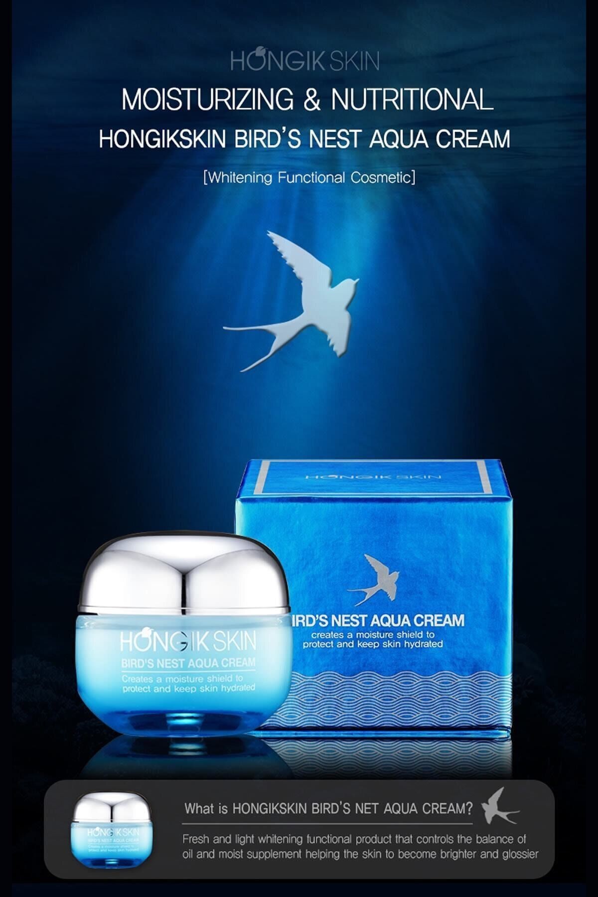 Hongik Skin Bird's Nest Aqua Special Premium Cream ( Gözenek Ve Kırışıklık Karşıtı , Beyazlatıcı )