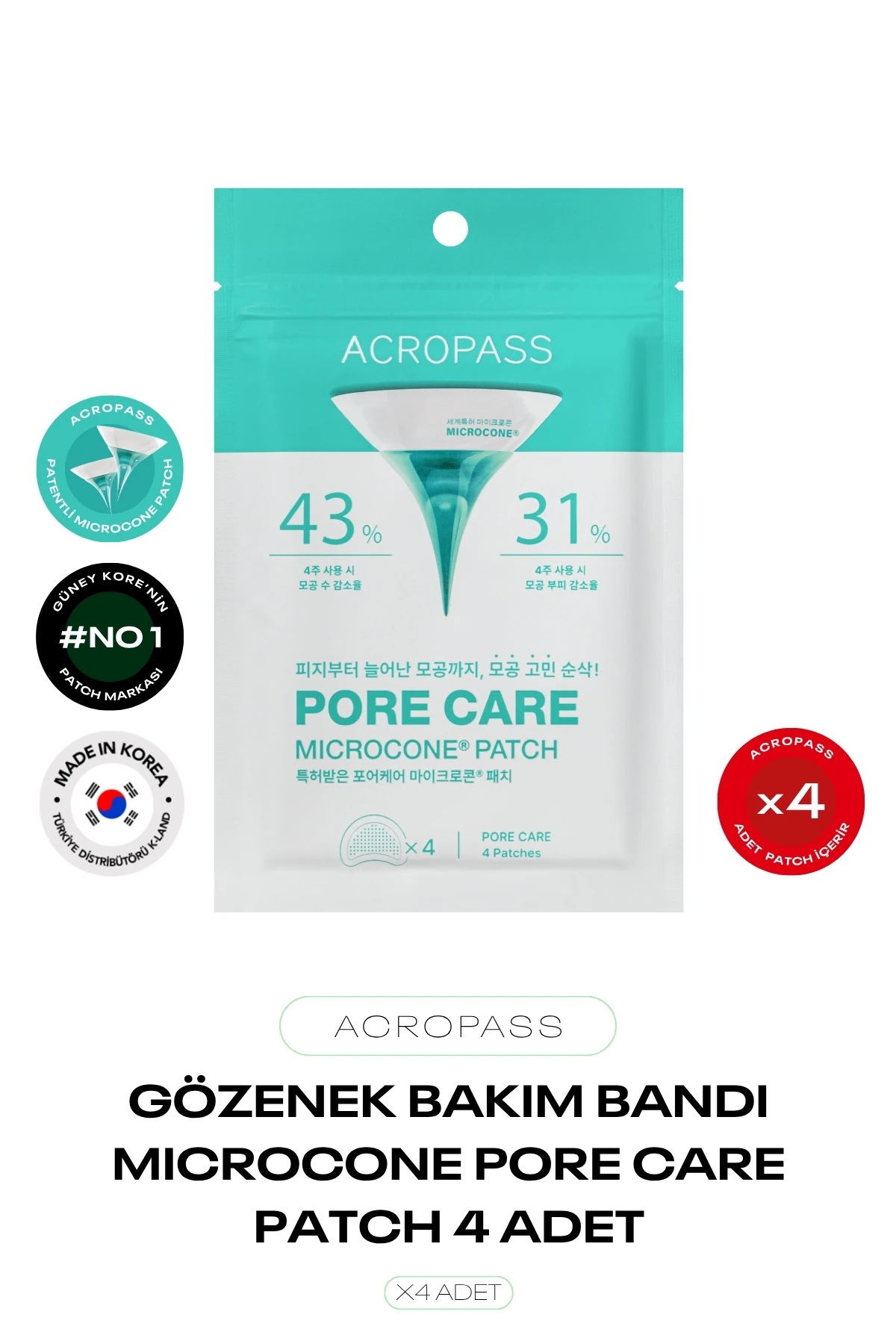 Gözenek Bakım Bandı PORE CARE MICROCONE PATCH (4 patch)