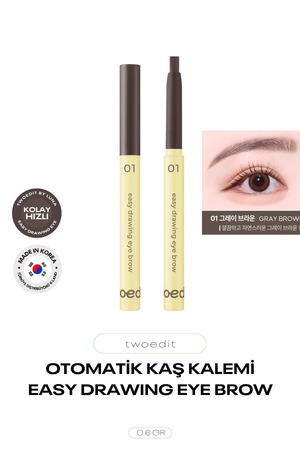 Otomatik Kaş Kalemi by Luna Easy Drawing Eye Brow