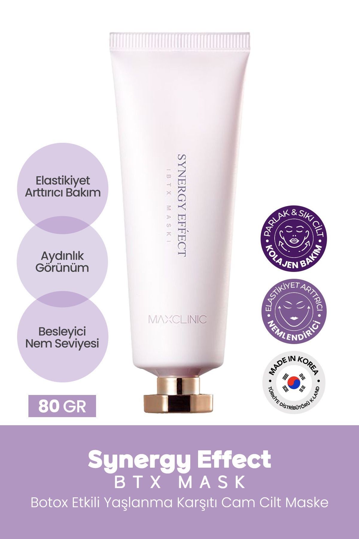 Soyulan Cam Cilt Maske Kolajen ve Botalinium Maxclinic BTX Botoks Mask