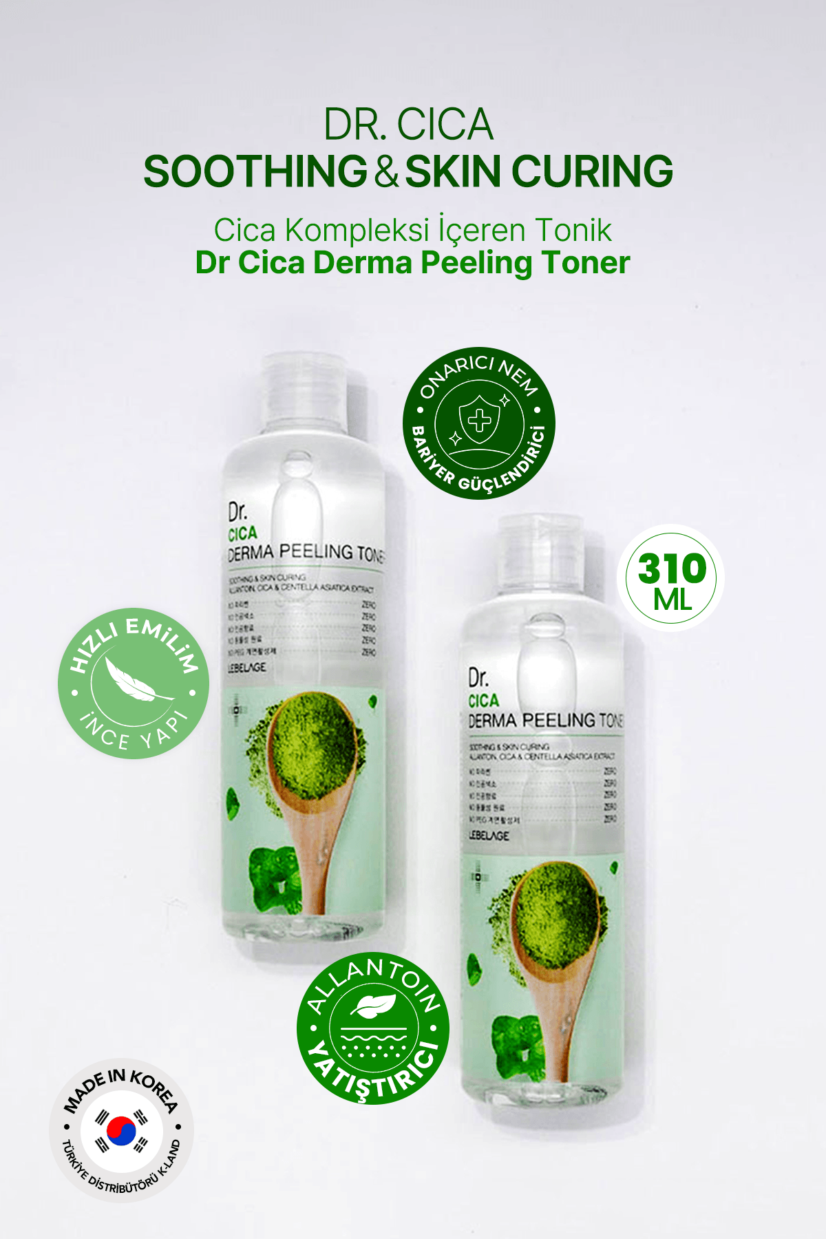 Hassas Ciltler Için Cica Kompleksi Içeren Tonik Dr Cica Derma Peeling Toner