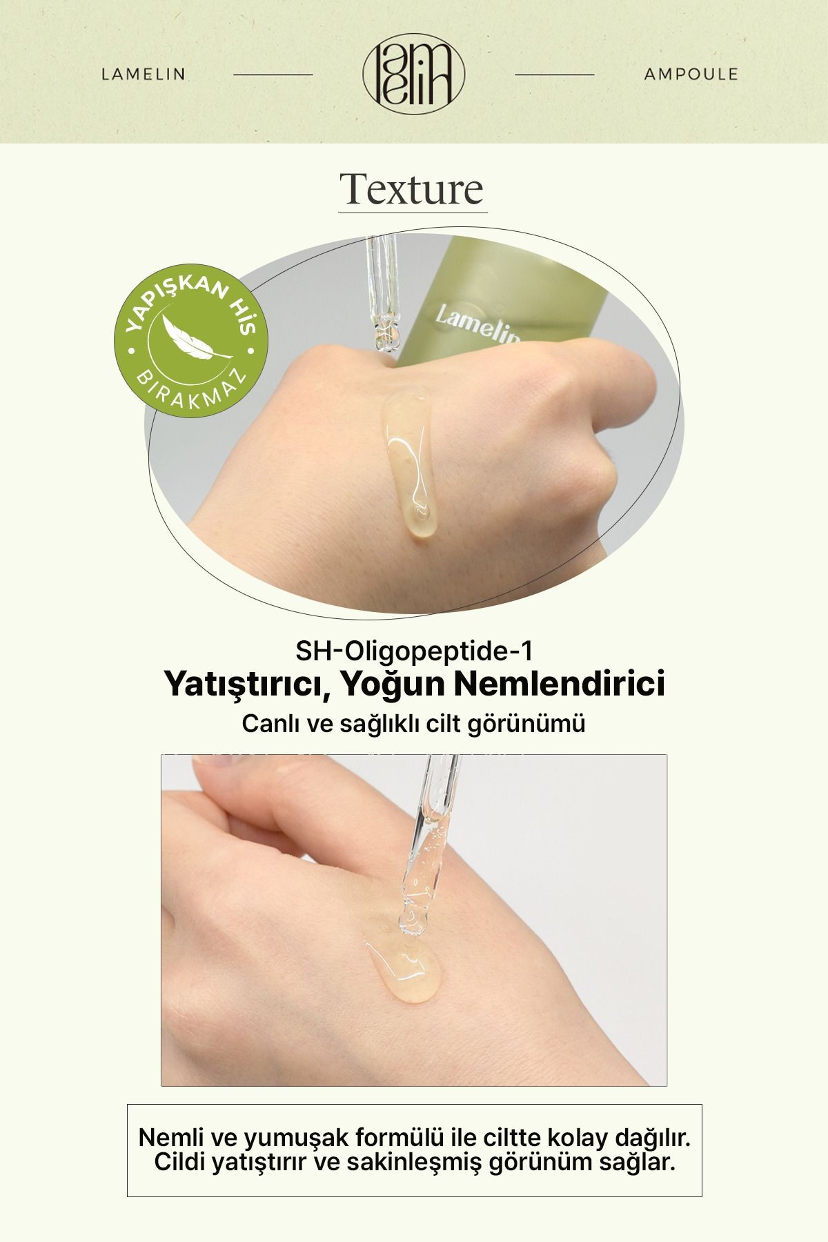 Centella Asiatica İçeren Yatıştırıcı ve Onarıcı Bakım Serumu Lamelin Cica Ampoule