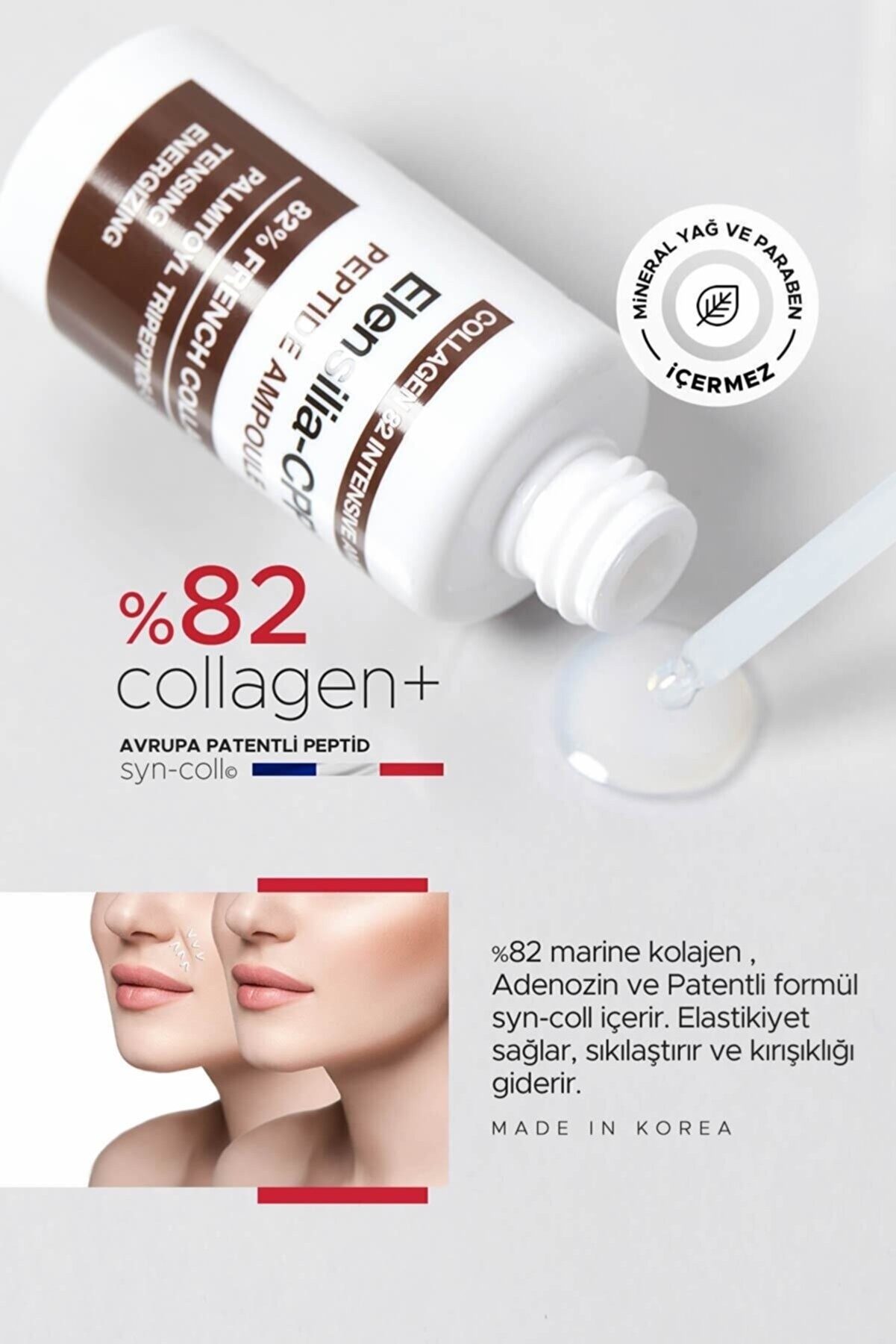 Elensilia %82 Kolajen İçeren Kırışıklık Karşıtı Sıkılaştırıcı Elensilia Cpp Collagen 82 Intensive Ampoule